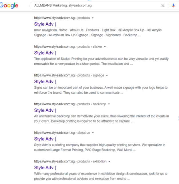 styleadv google search ranking